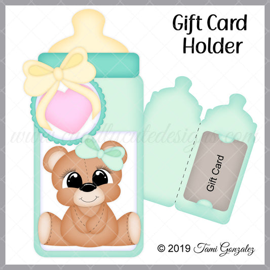 Baby Bottle Gift Card Holder