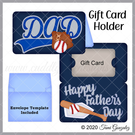 Baseball Dad Gift Card Holder