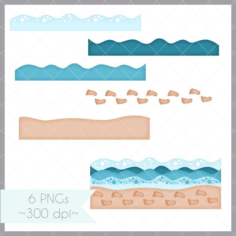 Beach Waves Border