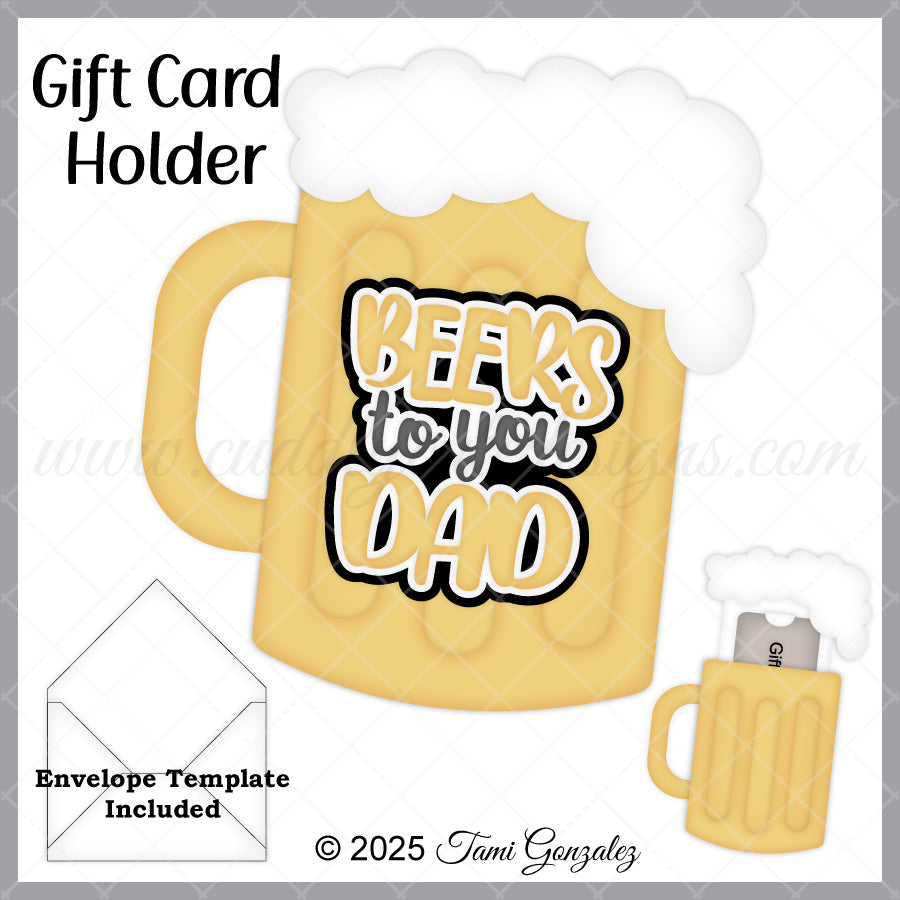 Beer Mug Gift Card Holder