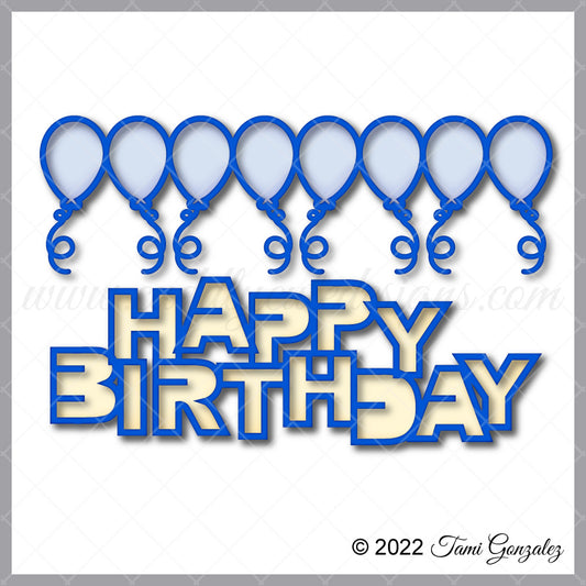 Birthday Balloon Outline Title