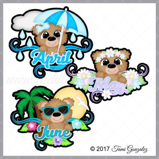 Calendar Bears - April - May - June