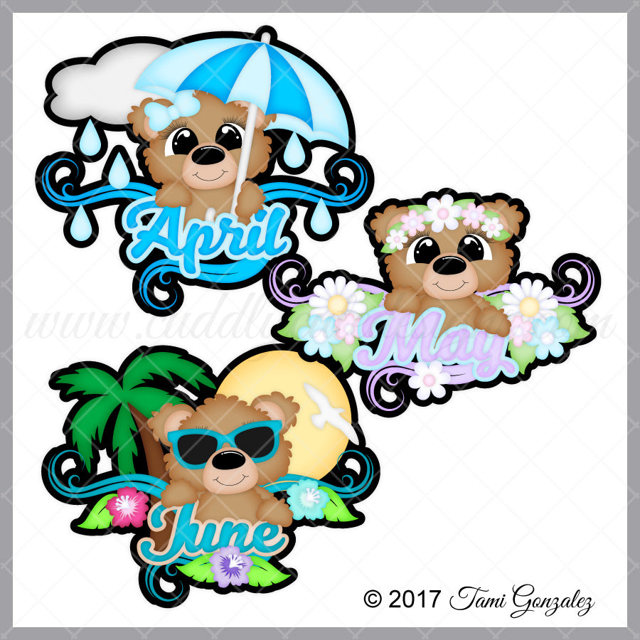 Calendar Bears - April - May - June