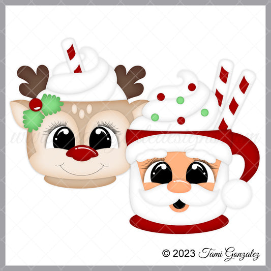 Christmas Mugs - Santa & Reindeer