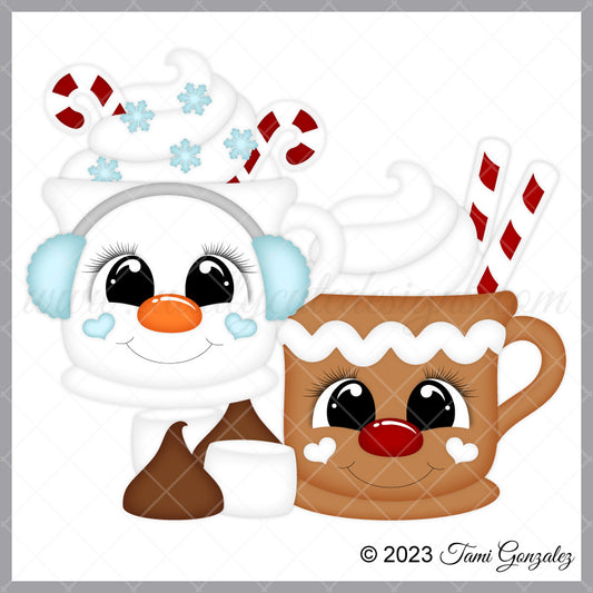 Christmas Mugs - Snowman & Gingerbread