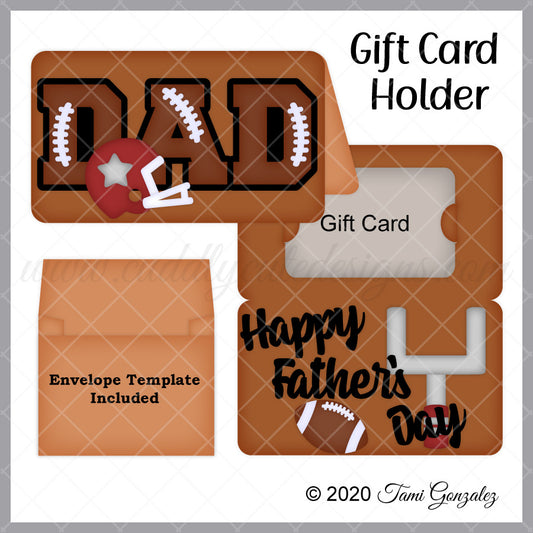 Football Dad Gift Card Holder