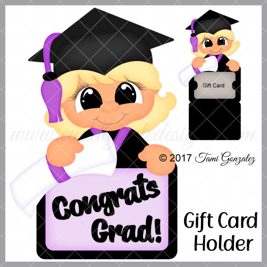 Girl Grad Gift Card Holder