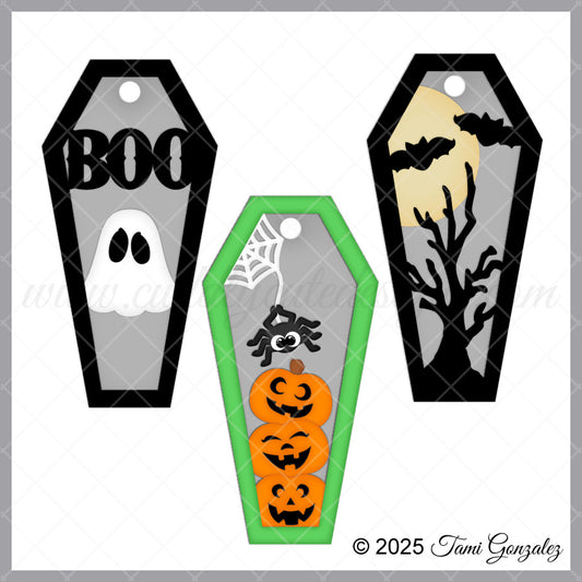 Layered Halloween Tags