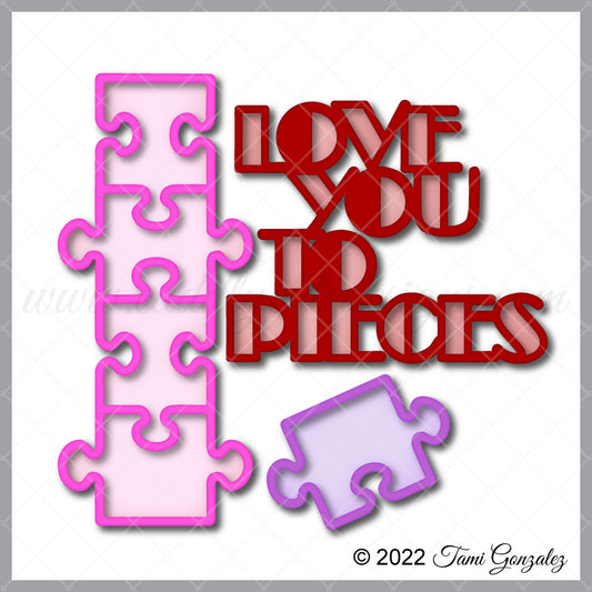 Love You to Pieces Outline Title