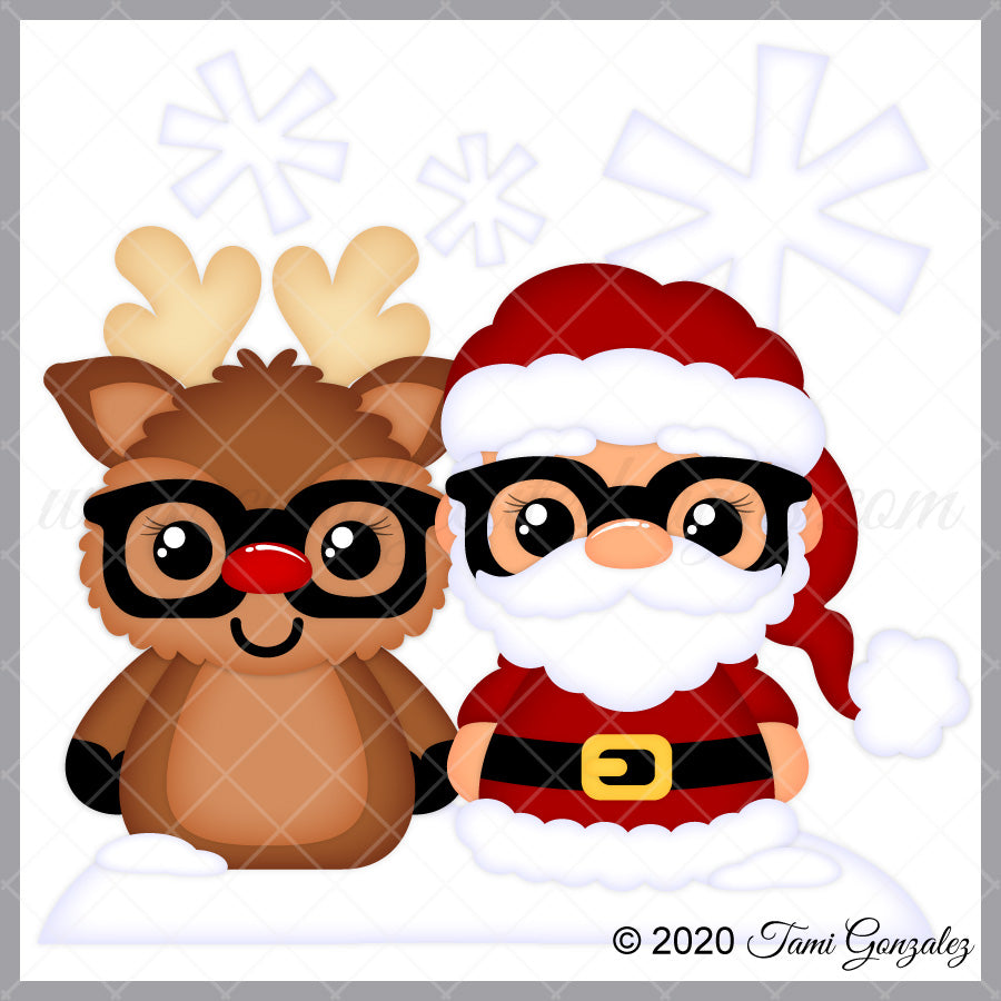Nerdies Santa & Reindeer