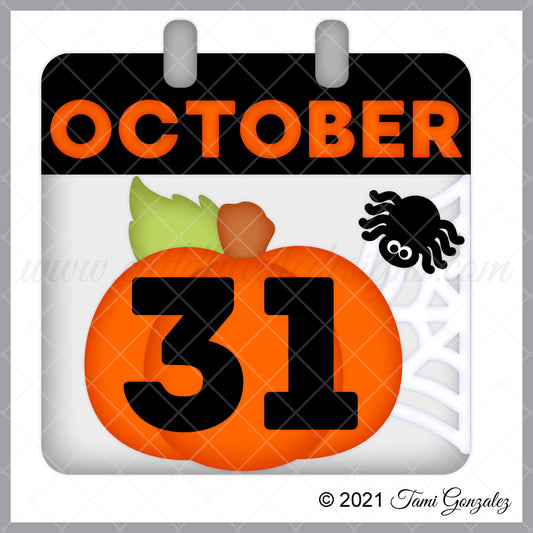 October 31st Calendar Page