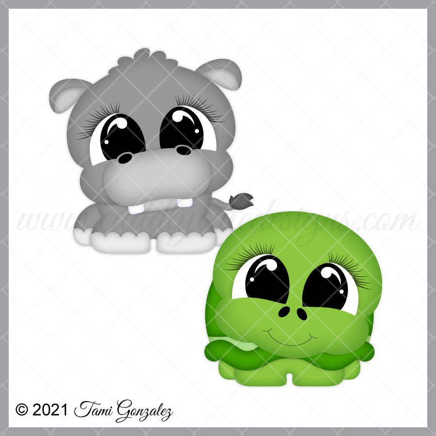 Pudgies - Hippo & Turtle