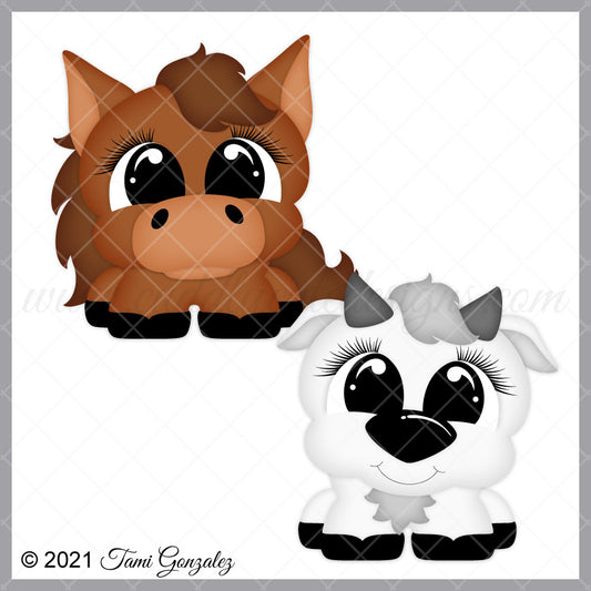 Pudgies - Horse & Goat