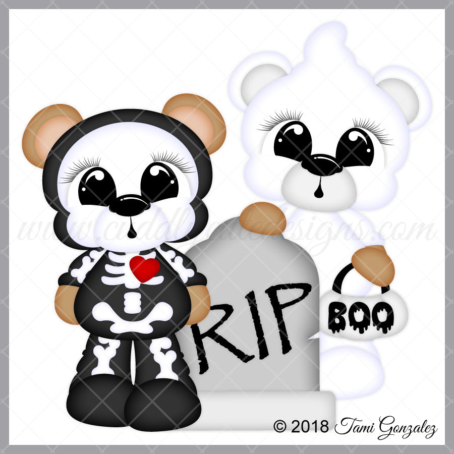 Scare Bears - Skeleton & Ghost