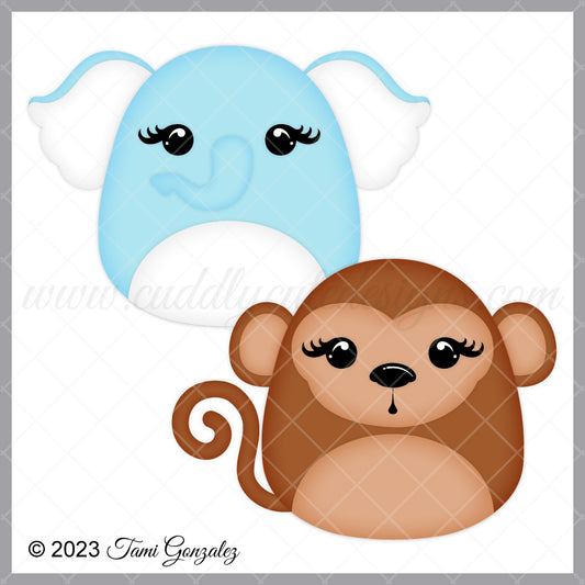 Squishables - Elephant & Monkey