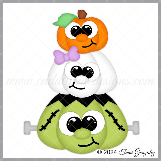 Stacked Halloween Pumpkins