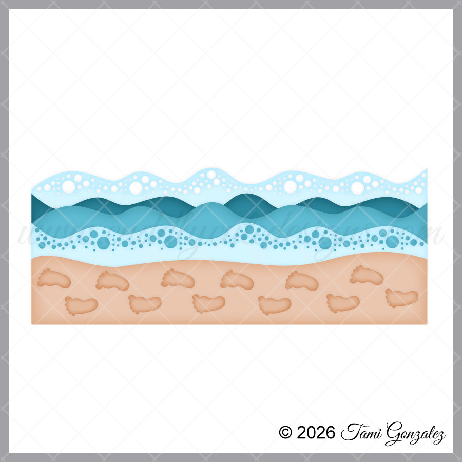 Beach Waves Border