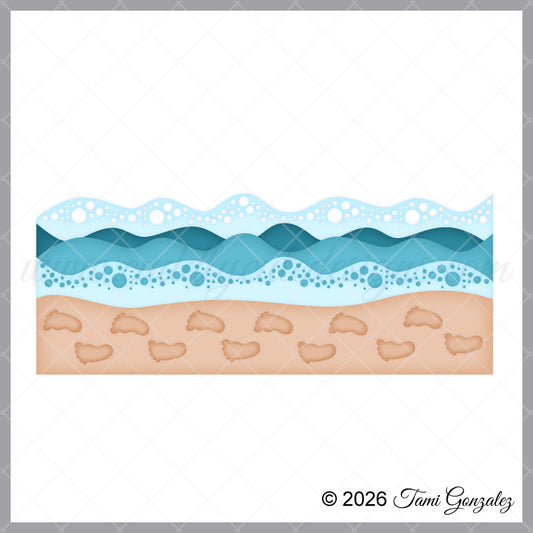 Beach Waves Border