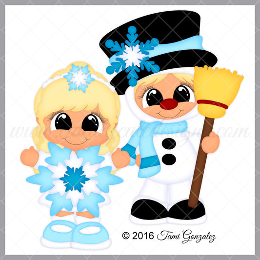 Christmas Play - Snowman & Snowflake