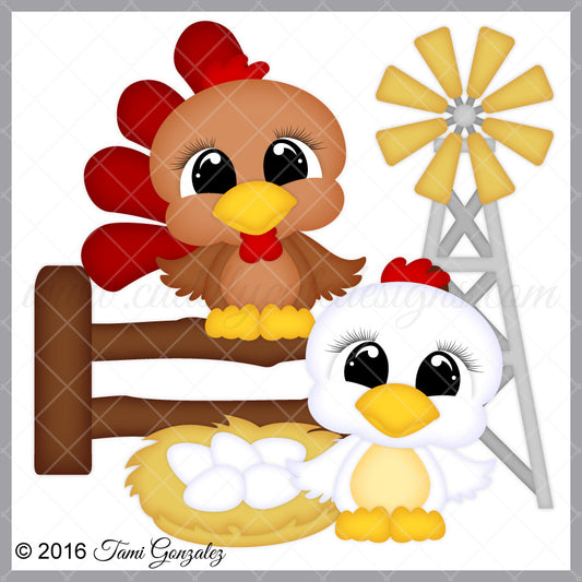 CutieKins - Chicken & Rooster