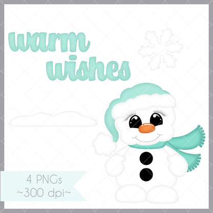 Edgie Card - Snowman