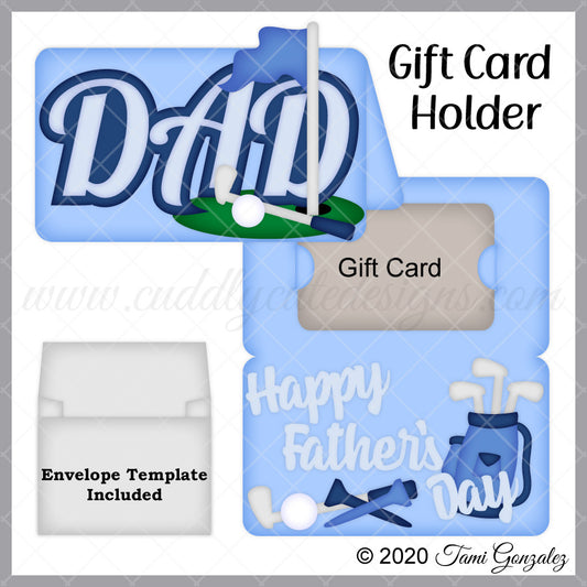 Golf Dad Gift Card Holder