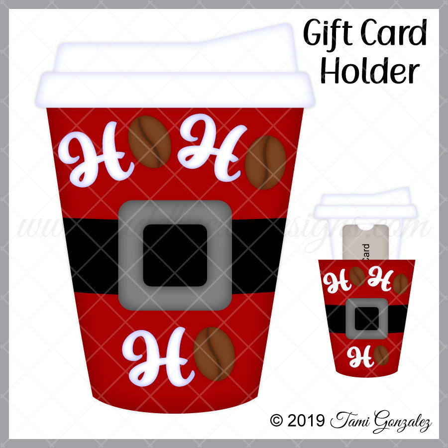 Ho Ho Ho Coffee Gift Card Holder
