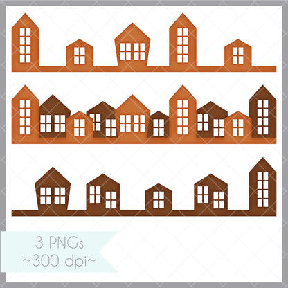 Layered Houses Border