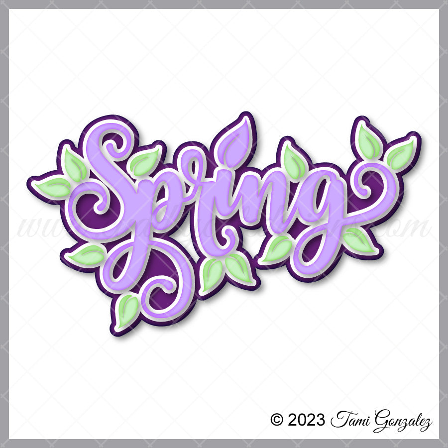 Leafy Spring Title – Cuddly Cute Designs