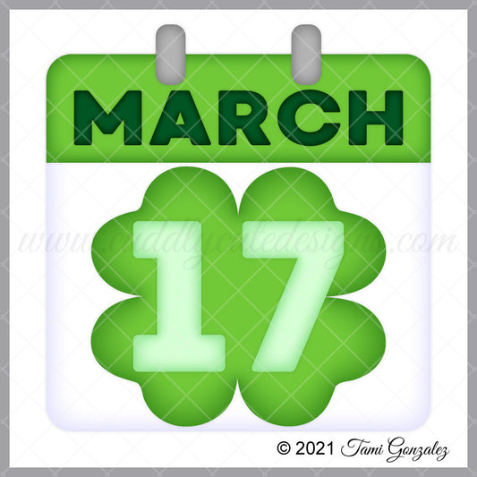 March 17 Calendar Page