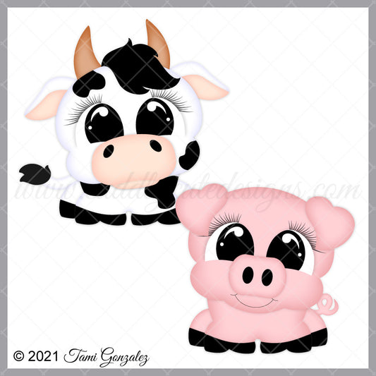 Pudgies - Cow & Pig