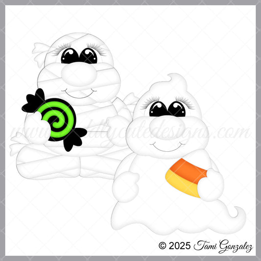 Pudgies - Mummy & Ghost