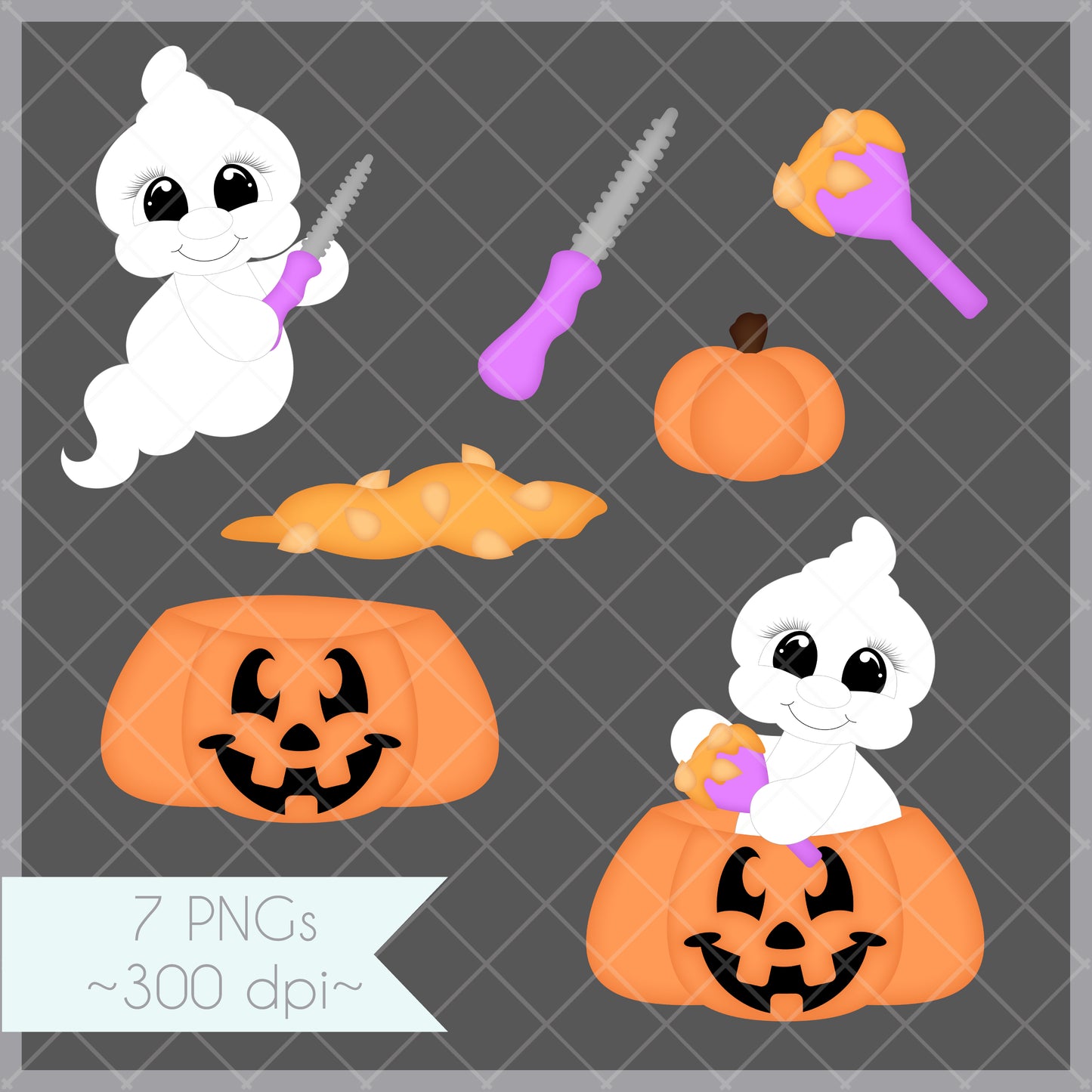 Pumpkin Carving Ghosts