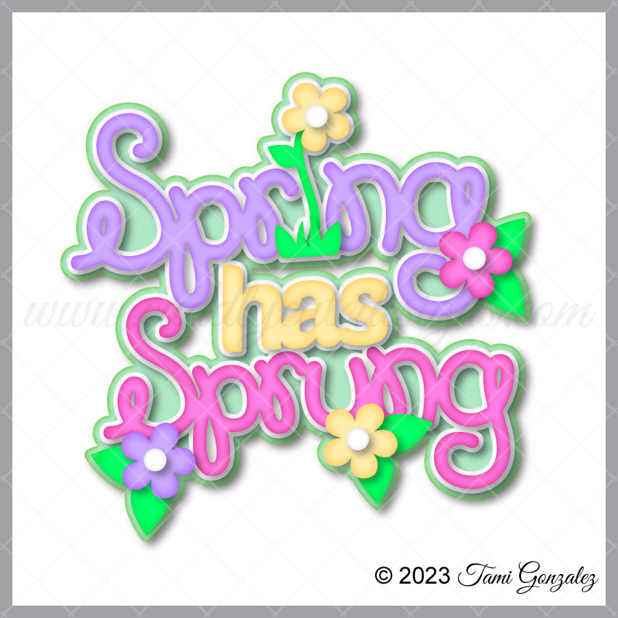 Spring Titlr Spring has Sprung Title – Cuddly Cute Designs