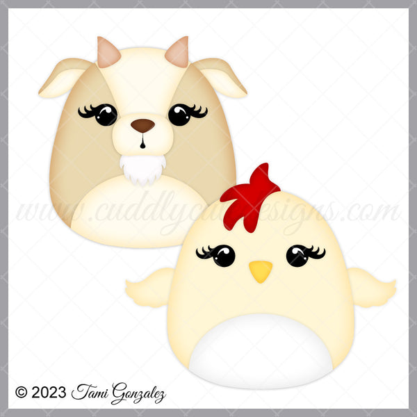 Squishables - Goat & Chicken – Cuddly Cute Designs