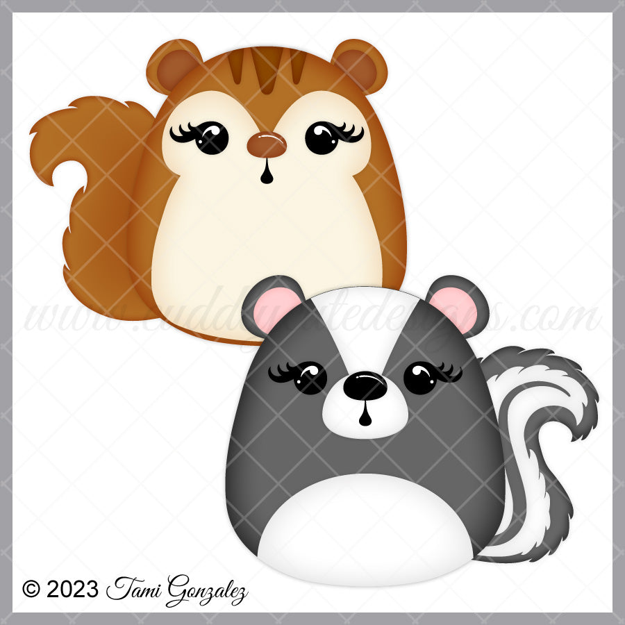 Squishables - Squirrel & Skunk