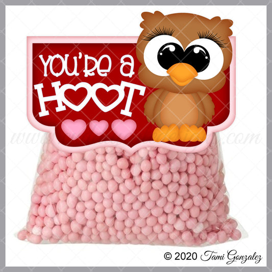 VDay Owl Bag Topper