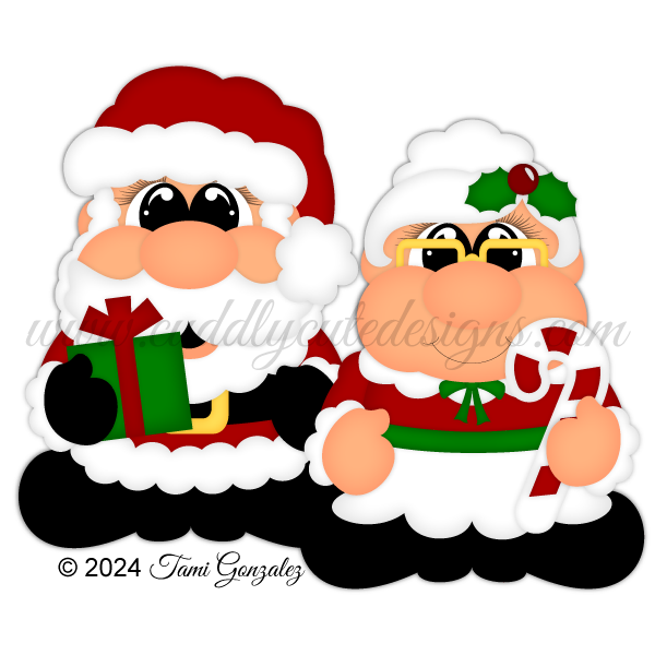 Pudgies - Santa & Mrs